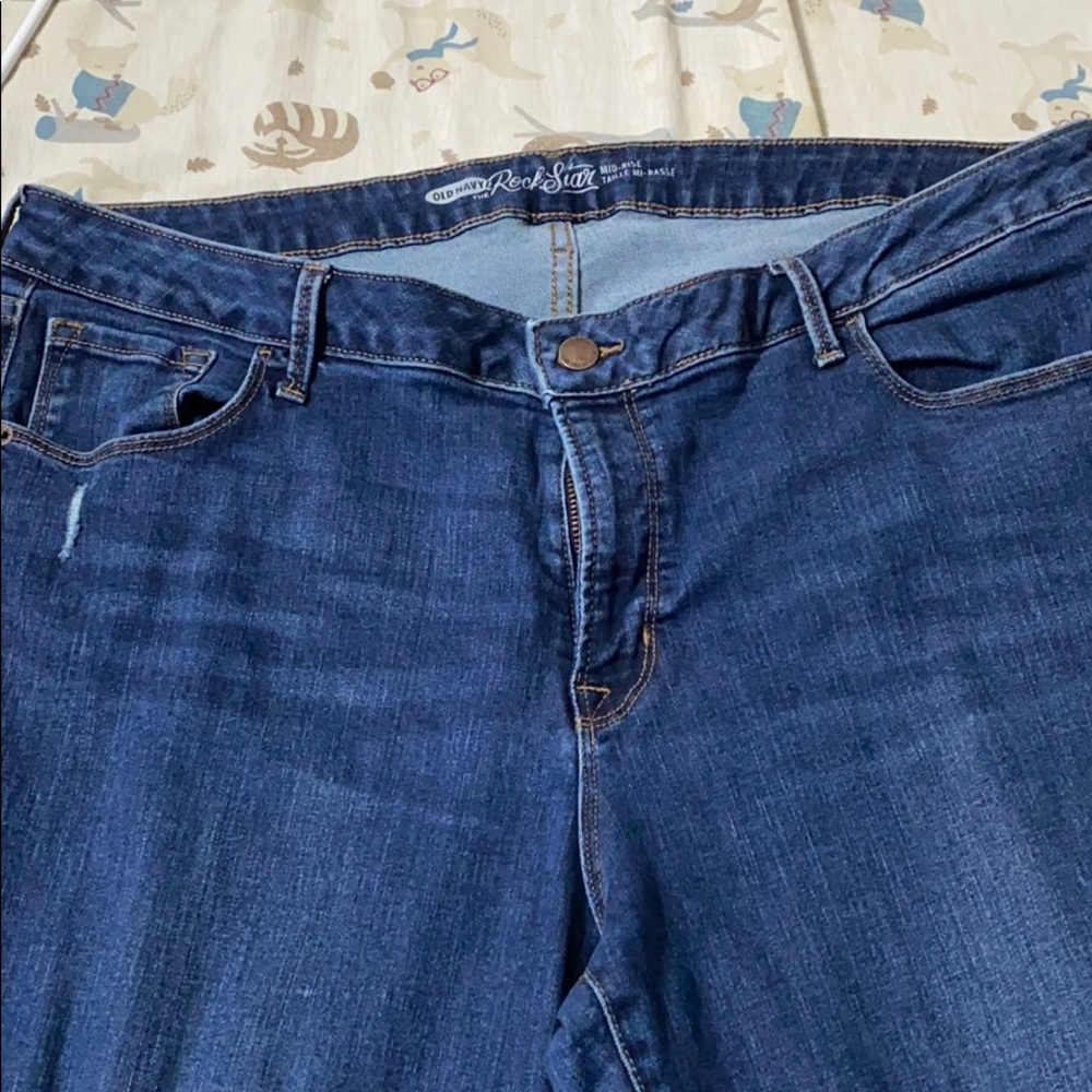 Plus size mid raise skinny jeans